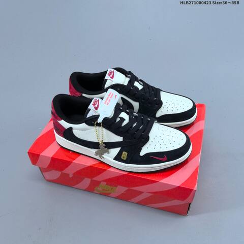 Nike Air Jordan 1 Low Black White Red EU 36-45 Lifestyle - Unisex (BS-66085)