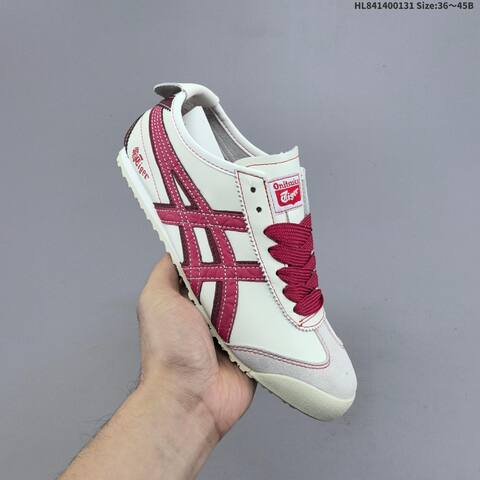 Onitsuka Tiger Mexico 66 Cream White Burgundy Red EU 36-45 Sneaker Casual Sneakers - Unisex (BS-69025)