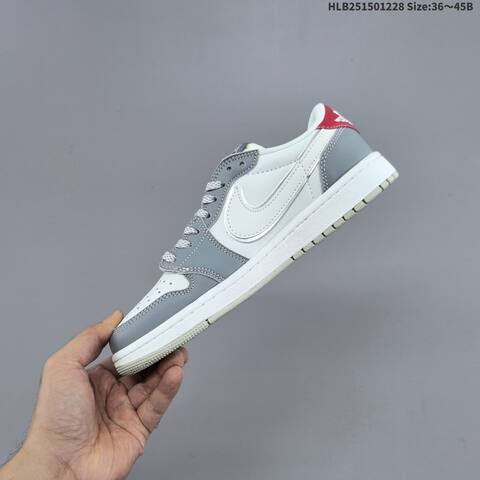 Nike Air Jordan 1 White Gray Red EU 36-45 Casual - Unisex (BS-67224)