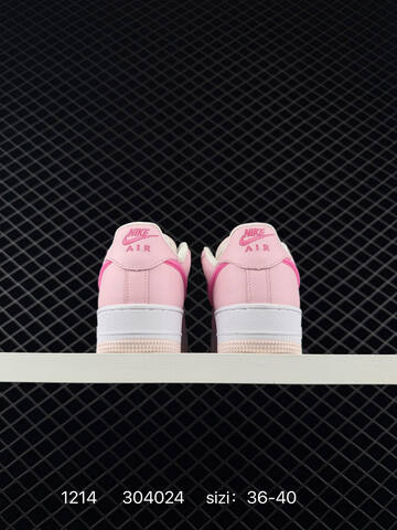 Nike Air Force 1 Low Pink White With Hot Pink Swoosh 36-40 Lifestyle - Unisex (BS-73719)