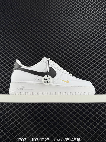 Nike Air Force 1 Low White Black Gold EU 35-45 5 Lifestyle - Unisex (BS-73865)