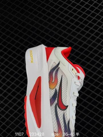 Nike ZoomX Invincible Run Flyknit White Red Orange With Flame Graphics 36-45 Running - Unisex (BS-74325)