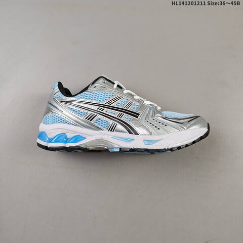 ASICS Gel Kayano 14 White Silver Blue Black EU 36-45 Running Shoe Running Sneakers - Unisex (BS-69168)