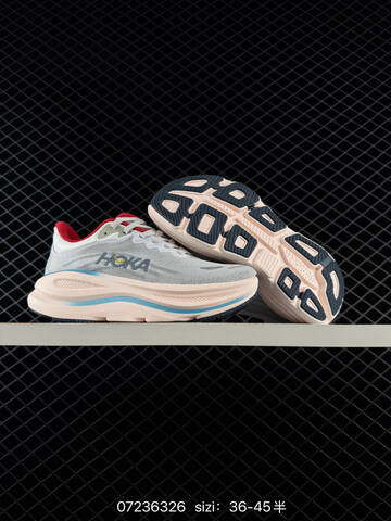 HOKA ONE ONE Clifton 10 Grey Light Pink Dark Grey EU 36-45 Running Shoe Running Sneakers - Unisex (BS-86147)