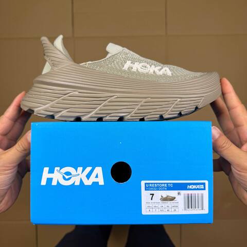 HOKA Restore TC Grey White Sneaker Casual Sneakers BS-86929