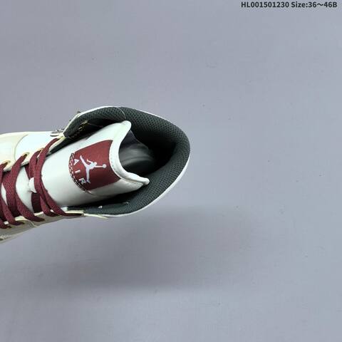 Jordan Air Jordan 1 Mid White Burgundy Cream Black EU 36-46 Basketball - Unisex BS-67182