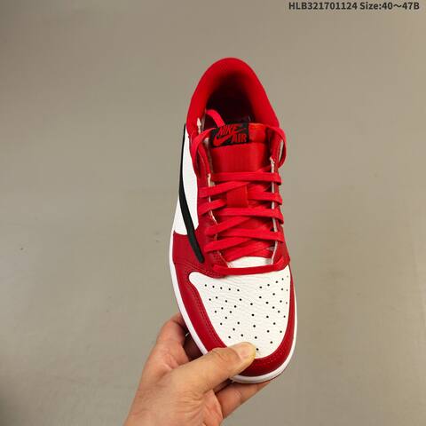 Nike Air Jordan 1 Low Red White Black EU 40-47 Casual - Men's (BS-63138)