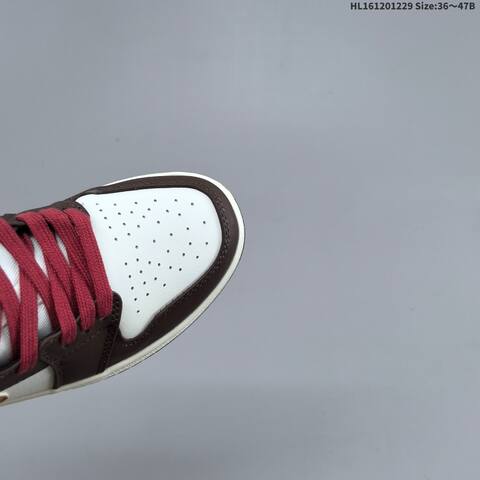 Jordan Air Jordan 1 Low White Brown Gold Red CNY 36 47B Lifestyle - Women's (BS-67193)