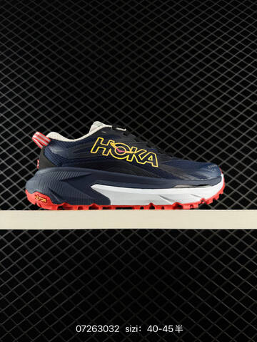 HOKA ONE ONE Mafate 5 Navy Red White Black EU 40-45 Trail Shoe Trail Running Sneakers - Men's (BS-86142)