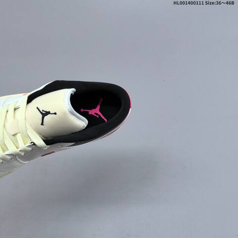 Jordan Air Jordan 1 Low White Black Pink 36 46B Lifestyle - Women s BS-67007