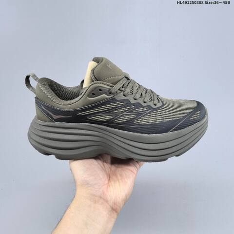 HOKA ONE ONE Bondi 8 TS CAGED TPU Black Grey EU 36-45 Running Shoe Running Sneakers - Unisex (BS-69384)