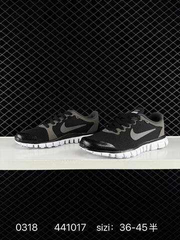 Nike Free Run 3 0 Black Gray White EU 36-45 Running - Unisex (BS-72621)