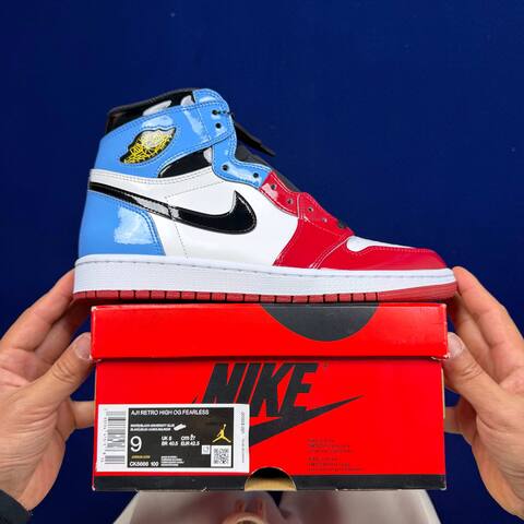 Jordan Air Jordan 1 High OG Fearless CK5666-100 White Black University Blue Red US 9 UK 8 EUR 42 5 Basketball Shoe - Men s BS-87158