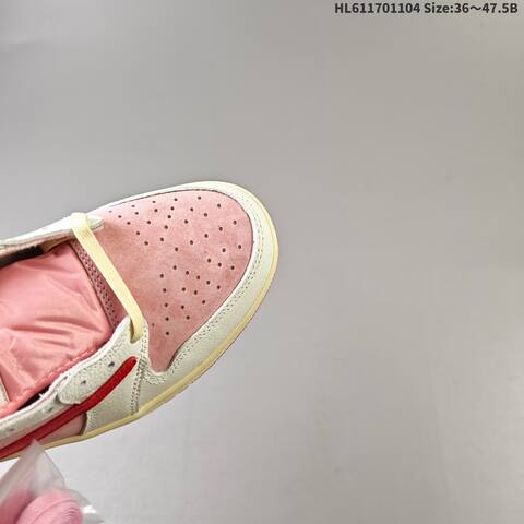 Jordan Air Jordan 1 Low x Travis Scott Pink White Red EU 36-47 5 Casual - Unisex (BS-63922)