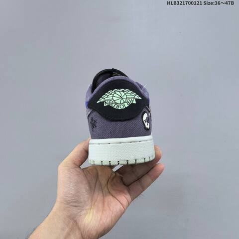 Jordan Air Jordan 1 Retro Low OG Purple Black Grey EU 36-47 Basketball - Unisex (BS-66892)