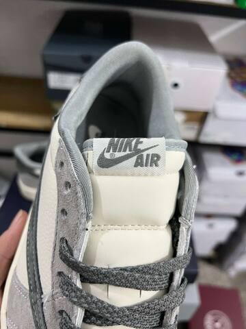 Jordan Air Jordan 1 Low Travis Scott The North Face Sail Light Grey Dark Grey Sneaker (BS-87169)