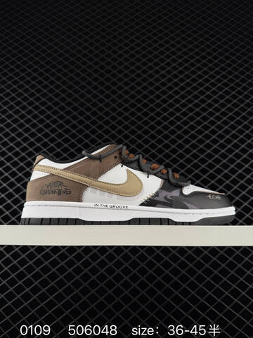 Nike Dunk Low Black White Brown Tan 36-45 Lifestyle - Unisex (BS-73237)