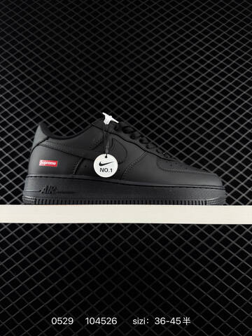 Nike Air Force 1 Low Supreme DN1555 200 Black Wheat Red White EU 36-45 Skate - Unisex (BS-71133)