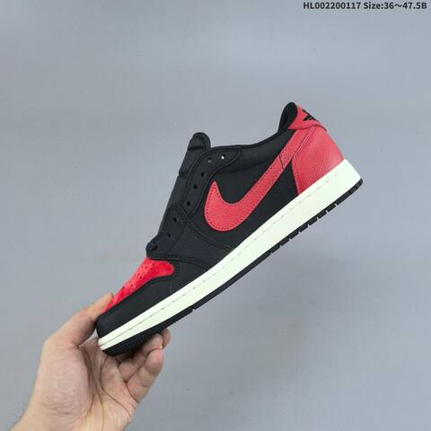 Jordan Air Jordan 1 Low Black Red White 36 47 5 Basketball - Unisex (BS-66949)