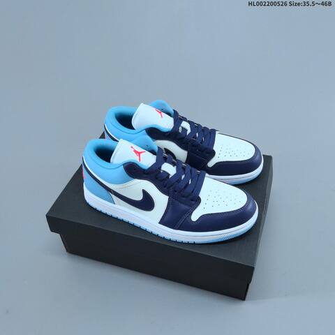 Jordan Air Jordan 1 Low White Navy University Blue Pink EU 35 5-46 Basketball - Unisex (BS-65874)