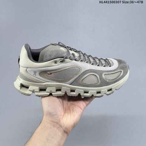 On Cloud X FKA Beige Grey Or White Grey Red EU 36-47 Running Shoe Running Sneakers - Unisex (BS-69691)