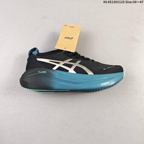 Asics Gel-Nimbus 27 Black Teal Silver EU 36-47 Running Shoe Running Sneakers - Unisex (BS-69232)