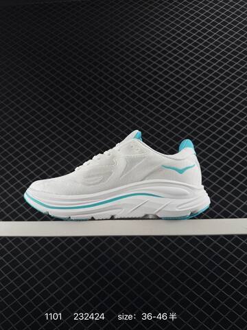 HOKA ONE ONE Clifton 10 White Cyan EU 36-46 Running Shoe Running Sneakers - Unisex (BS-86401)