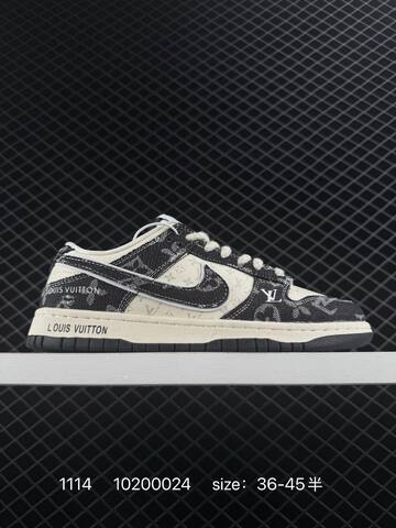 Nike SB Dunk Low Cream White With Black Blue Grey And Lavender Monogram Custom Colorways EU 36-45 Skate - Unisex (BS-74219)
