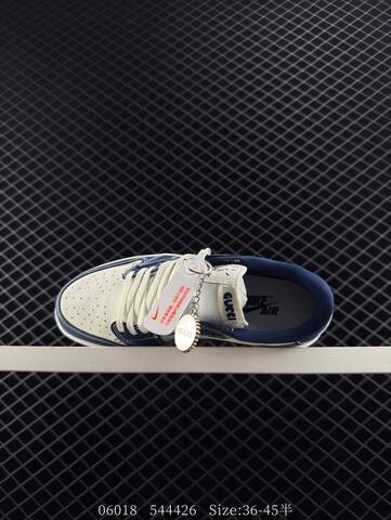 Jordan Air Jordan 1 Low Travis Scott Gucci DIY Sail Navy Blue Off White EU 36-45 Sneaker - Unisex BS-81181