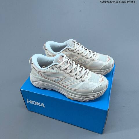 HOKA ONE Mafate Speed 2 Beige Light Grey Rose Gold White EU 36-45 Trail Shoe Trail Running Sneakers - Unisex (BS-69352)
