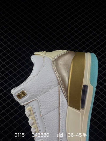 Jordan Air Jordan 3 Retro SE White Gold Cream Light Blue EU 36-45 Basketball Shoe - Unisex BS-79830
