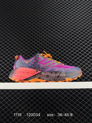 HOKA ONE ONE Mafate Speed 2 Red Black Neon Green EU 36-45 Trail Shoe Trail Running Sneakers - Unisex (BS-86380)