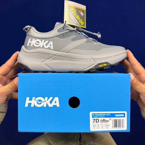 HOKA ONE ONE Transport GTX Off White Light Blue Grey Olive Black Running Shoe Running Sneakers (BS-86833)