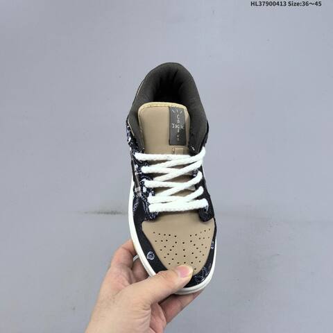 Nike Travis Scott x SB Dunk Low Black Khaki White Beige EU 36-45 Skate Shoe - Unisex (BS-60766)