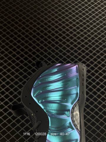Nike Air Foamposite Pro Black Iridescent Purple Teal 40-47 Basketball - Men's (BS-74178)