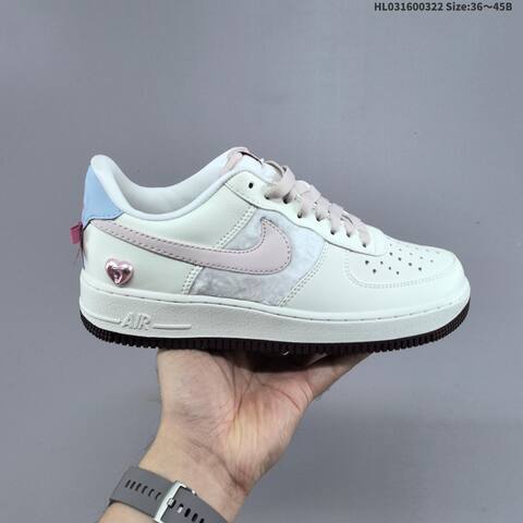 Nike Air Force 1 07 Low Light Blue Dark Brown Off White EU 36-45 Sneaker - Unisex BS-61198
