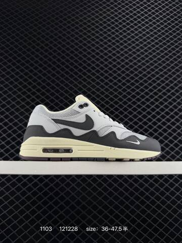 Nike Air Max 1 White Grey With Off-white Sole EU 36-47 5 Lifestyle - Unisex (BS-74402)