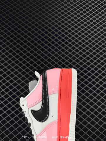 Nike Air Force 1 Low Pink White Black Red 36-45 Casual - Unisex (BS-74013)