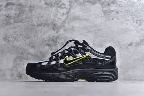 Nike P-6000 Black Silver Neon Yellow Running Shoe (BS-59663)