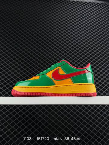 Nike Air Force 1 07 Green Yellow Red EU 36-45 Lifestyle - Unisex (BS-74389)