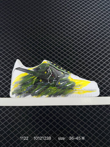 Nike Air Force 1 07 White Black With Multicolor Galaxy Custom Paint EU 36-45 5 Lifestyle - Unisex (BS-74053)