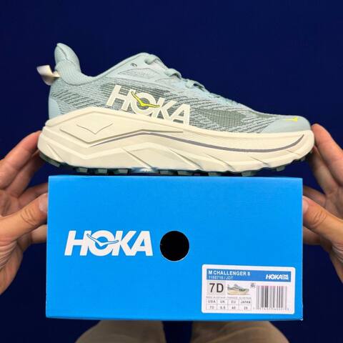HOKA Challenger 8 Light Mint Cream White Yellow Trail Shoe Trail Running Sneakers (BS-86845)