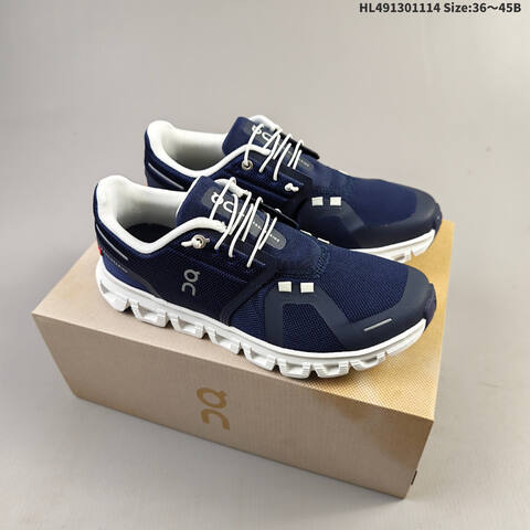 On Cloud 6 Navy White And Black EU 36-45 Running Shoe Running Sneakers Unisex BS-69820
