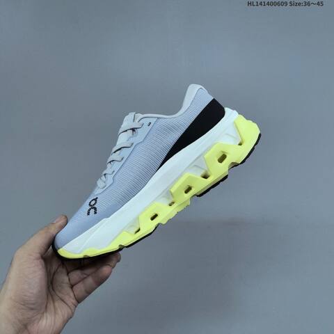 On Running Cloudmonster 3 Hyper Light Grey White Neon Yellow Black EU 36-45 Running Shoe Running Sneakers - Unisex (BS-69491)