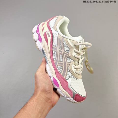 ASICS GEL-NYC White Silver Pink Beige EU 36-45 Running Shoe Running Sneakers - Unisex (BS-69256)