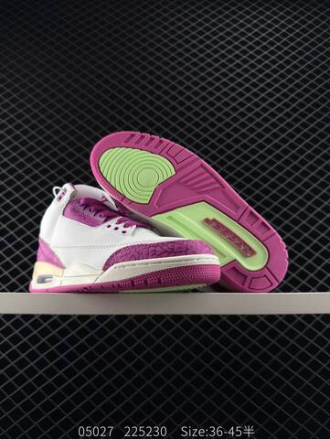 Jordan Air Jordan 3 Retro White Purple Pink Green Beige EU 36-45 Basketball Shoe - Unisex BS-81294