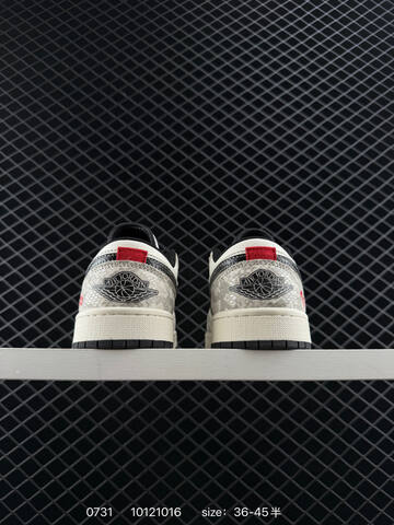 Jordan Air Jordan 1 Low Sail Grey Black Red EU 36-45 Skate Shoe - Unisex BS-80990