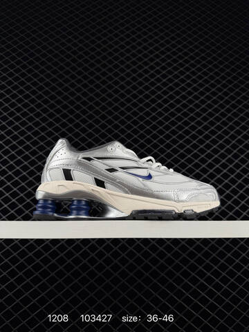 Nike Shox R4 Silver White Blue Olive Black Teal Cream Black Blue EU 36-46 Running - Unisex (BS-73798)