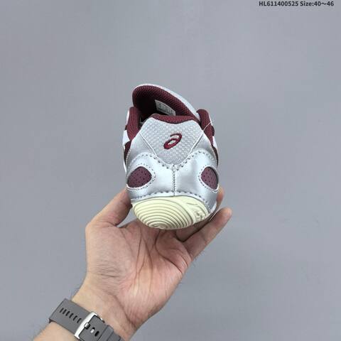 ASICS Hypersync Silver White Maroon Cream EU 40-46 Running Shoe Running Sneakers - Men's (BS-68797)