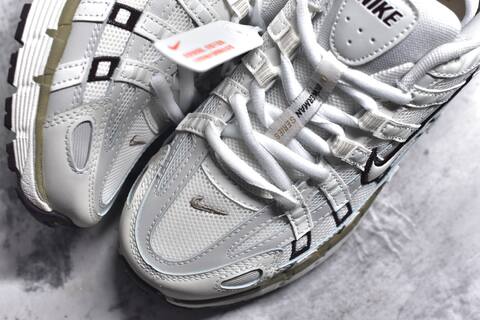 Nike P-6000 White Light Grey Olive Brown Running Shoe BS-59682